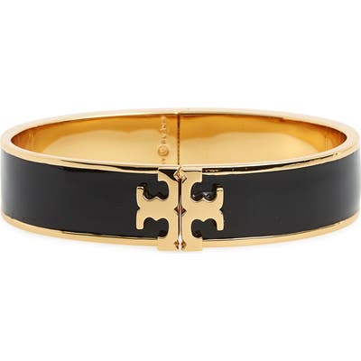 Tory Burch Raised Logo Enamel Hinge Bracelet