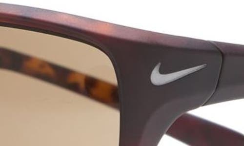 Shop Nike 64mm  Adrenaline Modified Sunglasses In Matte Tortoise/brown