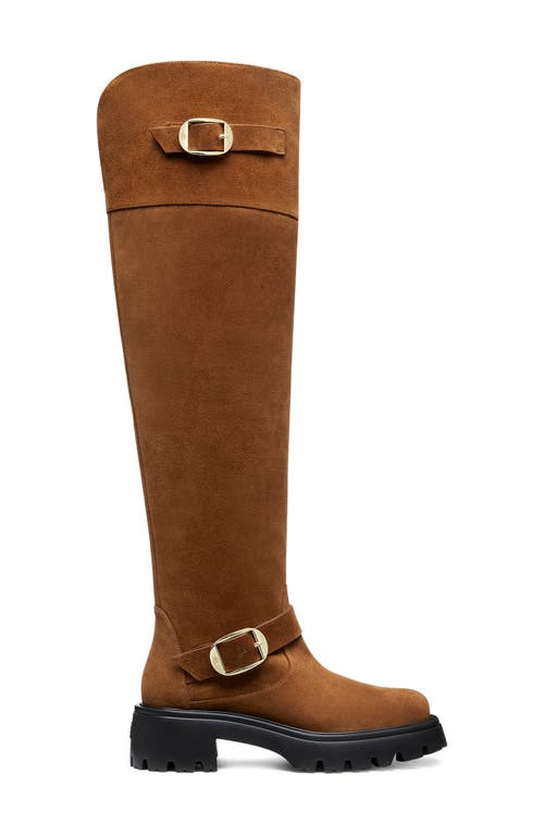 Shop Stuart Weitzman Emerson Buckle Over The Knee Boot In Coffee