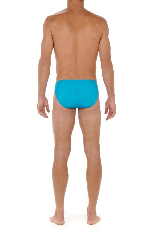 Hom Men's Sea Life Swim Micro Briefs In Turquoise