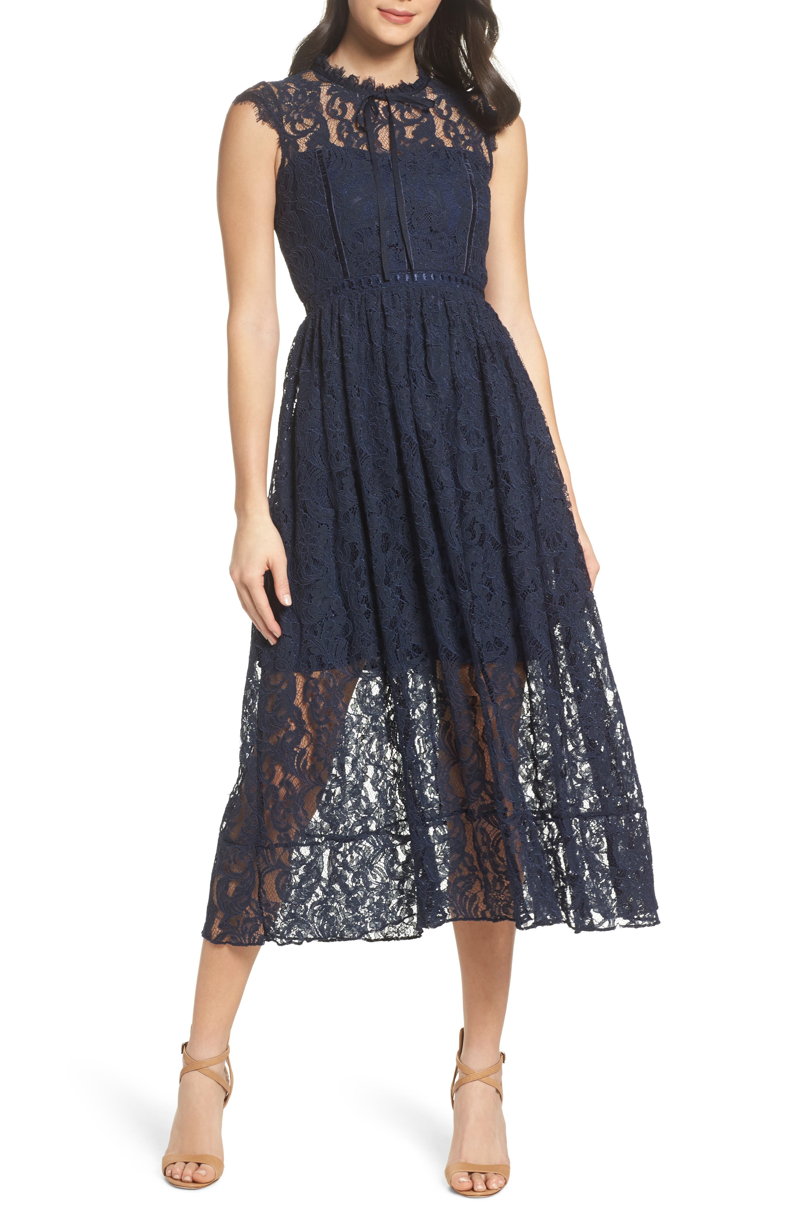 chelsea28 lace midi dress