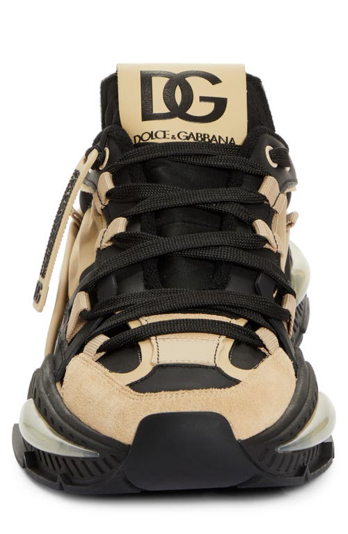 Dolce & Gabbana Dolce&gabbana Airmaster Low Top Sneaker In Beige/nero