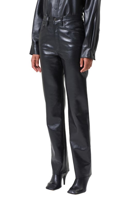 Agolde Lyle Recycled Leather Straight Leg Jeans In Detox