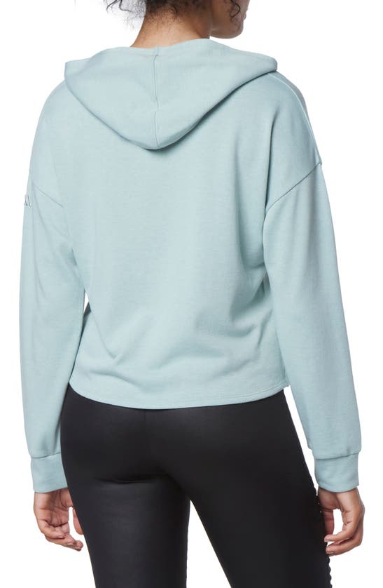Andrew Marc Sport Long Sleeve Drop Shoulder Hoodie In Jade