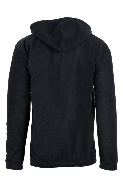 Burnside Comfy Polar Fleece Hoodie In Navy