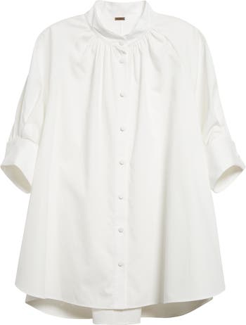 Adam Lippes Cotton Poplin Button-Up Shirt | Nordstrom