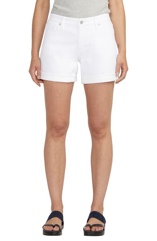 Alex Denim Boyfriend Shorts in White