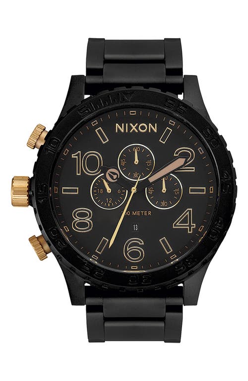 Nixon 51-30 Chronograph Bracelet Watch, 51mm In Black