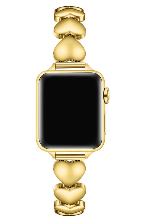 The Posh Tech Aphrodite Heart Bracelet Apple Watch® Watchband In Gold