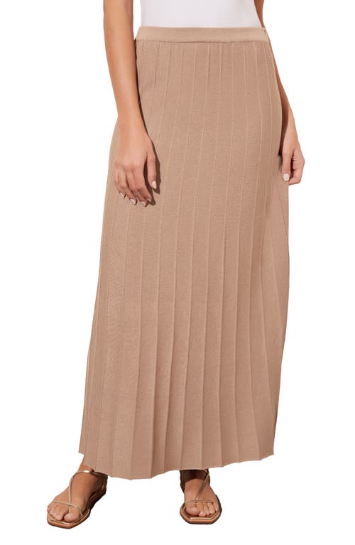 Pleated Pull-On Skirt in Dk Champagne