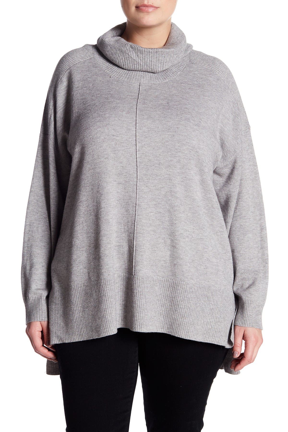 cable and gauge cowl neck sweater
