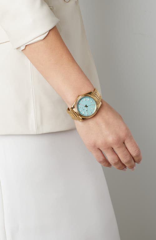 Shop Rachie Shnay The Monaco Bracelet Watch, 40mm In Siesta Blue