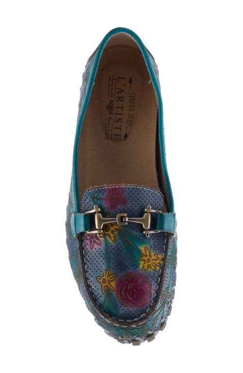 L'artiste By Spring Step Delavigne Bit Loafer In Teal Multi
