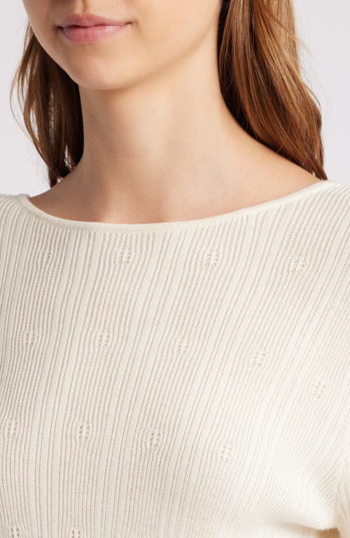 Shop Sessun Sessùn Isla Keyhole Rib Sweater In Isla-fleur De Sel