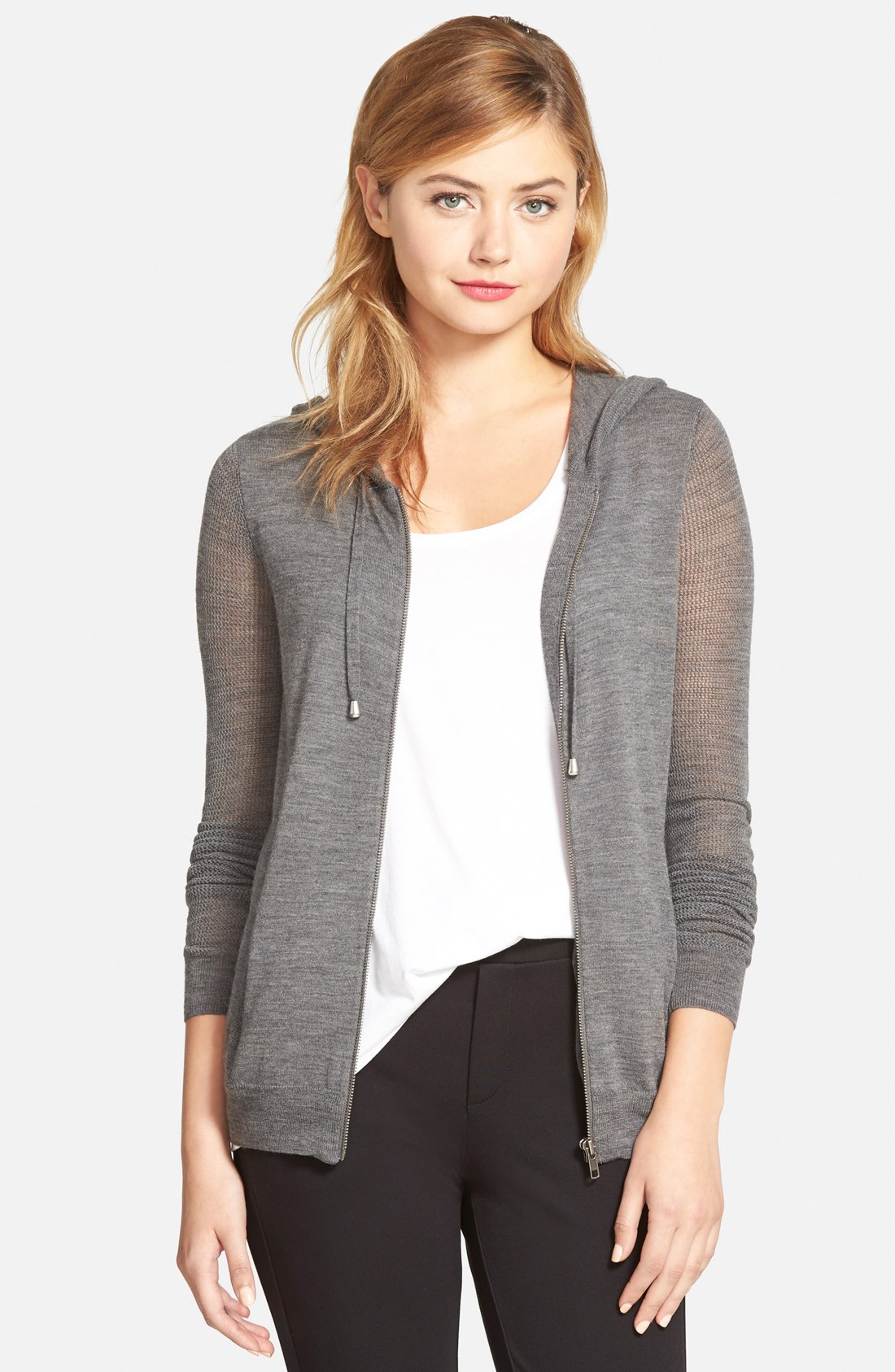 cupcakes and cashmere 'Arlington' Zip Front Hooded Sweater | Nordstrom