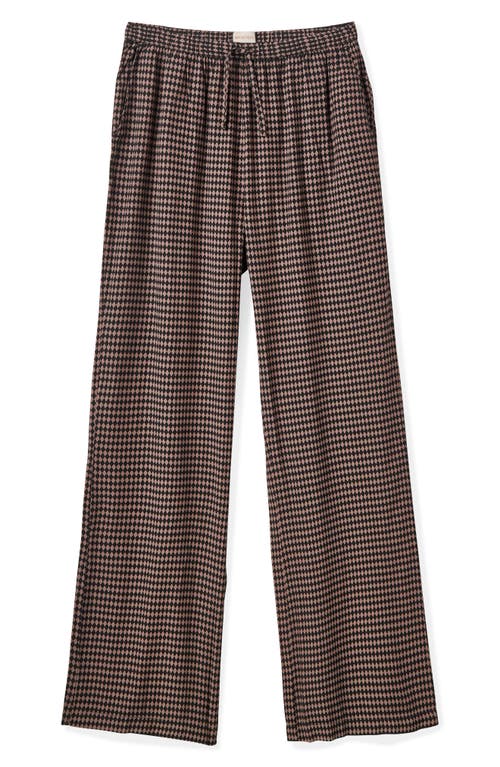 Brixton Hudson Lounge Pants In Washed Black/cinder Diamond