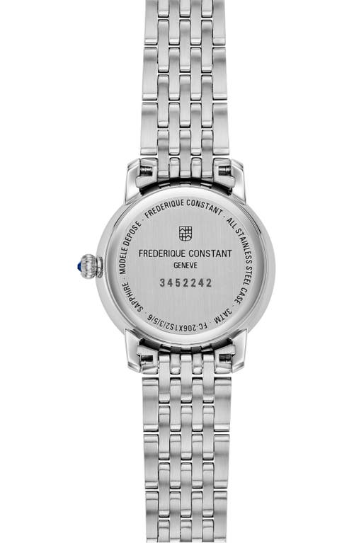 Frederique Constant Slimline Bracelet Watch, 30mm In Silverone