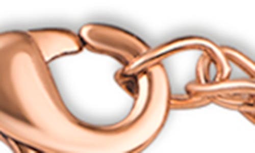 Cz By Kenneth Jay Lane Cz & Mother-of-pearl Station Anklet In White/clear/rose Gold