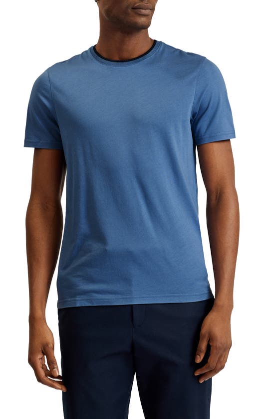 Shop Ted Baker Solid T-shirt In Dark Blue