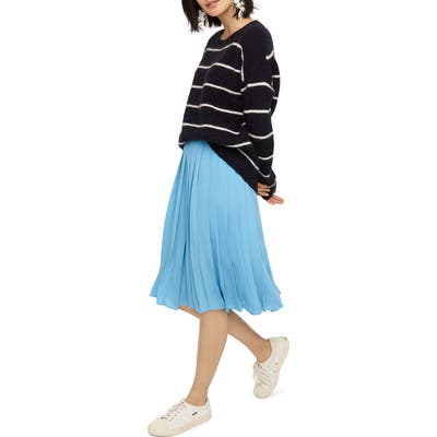 J.crew Pleated Midi Skirt, (similar to 1) - Blue