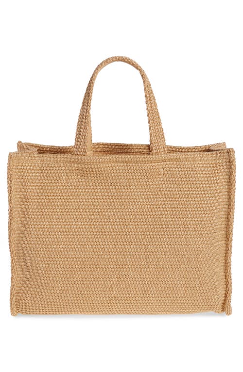 Shop Givenchy Soft Raffia G-tote In 101-natural