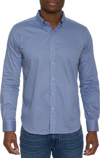 Robert Graham Costa Cotton Sateen Button-Up Shirt | Nordstrom