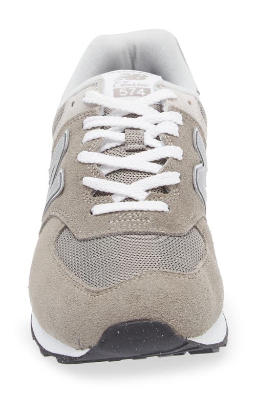 Shop New Balance Gender Inclusive 574 Classic Sneaker In Grey/white