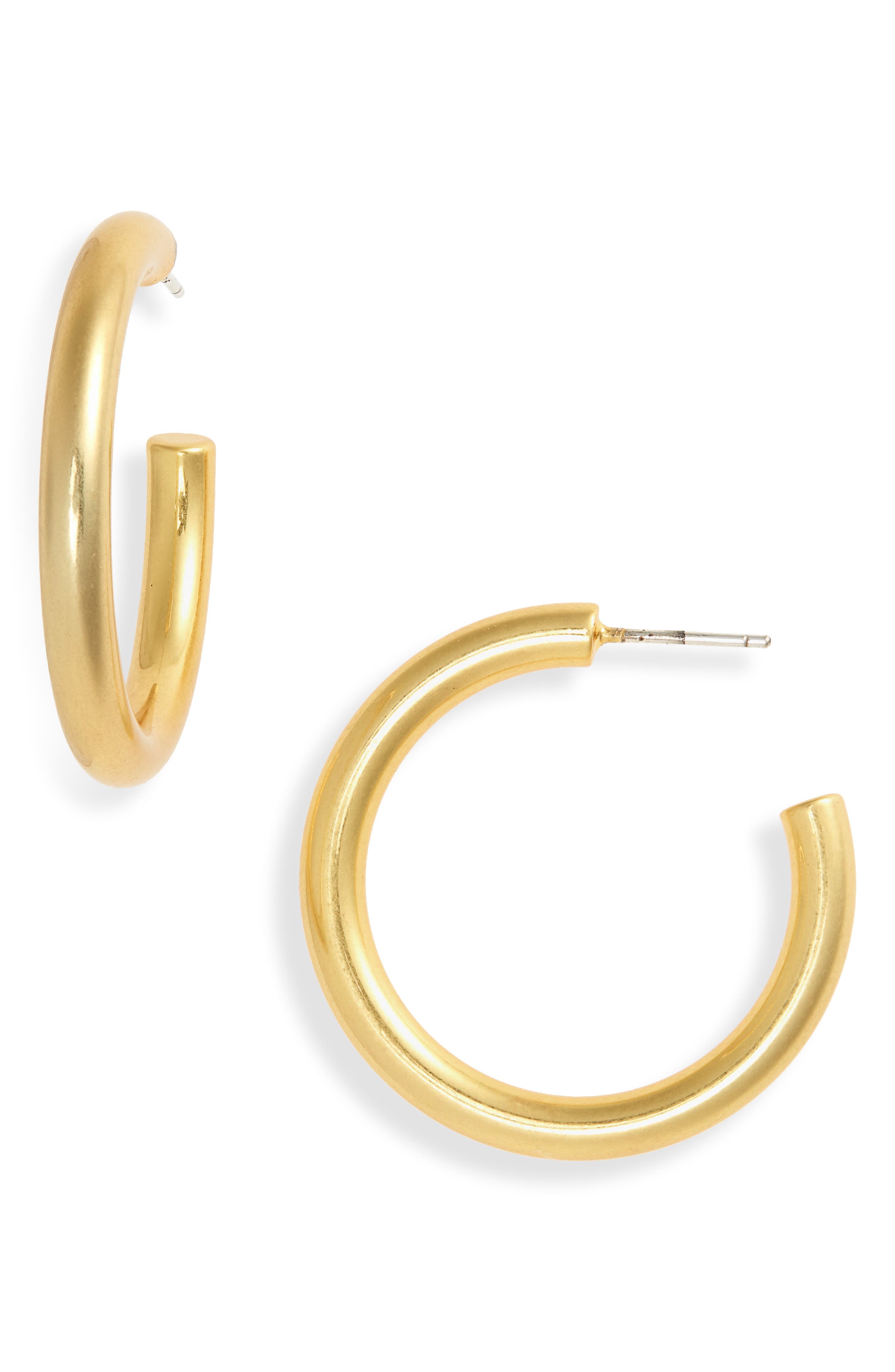 madewell chunky medium hoop earrings