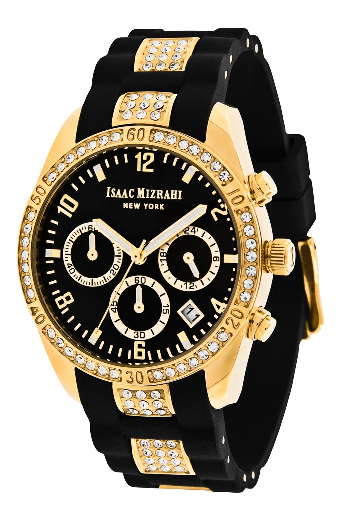 Isaac Mizrahi New York Crystal Accent Chronograph Watch, 38mm Nordstrom