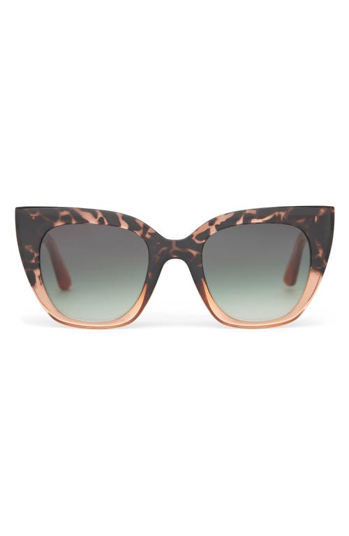 Toms Sydney 50mm Gradient Small Cat Eye Sunglasses In Tortoise Apricot Crystal Fade
