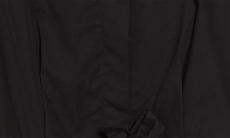 Shop Rag & Bone Jade Embroidered Yoke Cotton Midi Shirtdress In Black