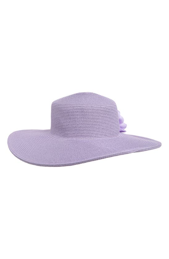 Shop Bcbg Rosette Boater Hat In Lilac