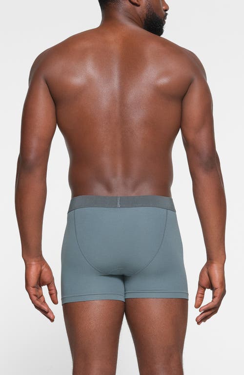 Shop Skims 3-inch Cotton & Modal Blend Boxer Briefs In Kyanite