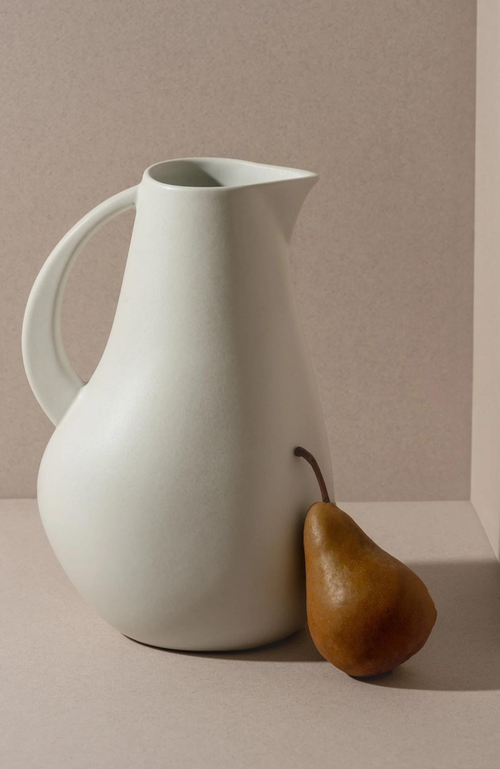 Shop Gharyan Stoneware Pitcher Kuduo In White