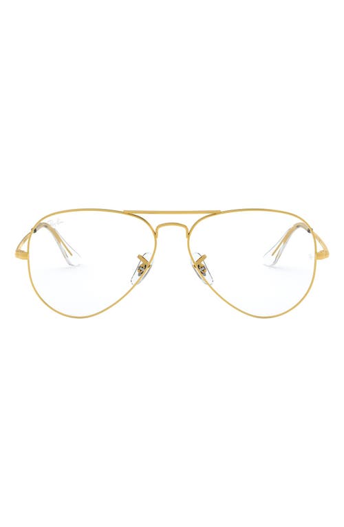 Ray-Ban 6489 58mm Optical Glasses in Shiny Gold at Nordstrom