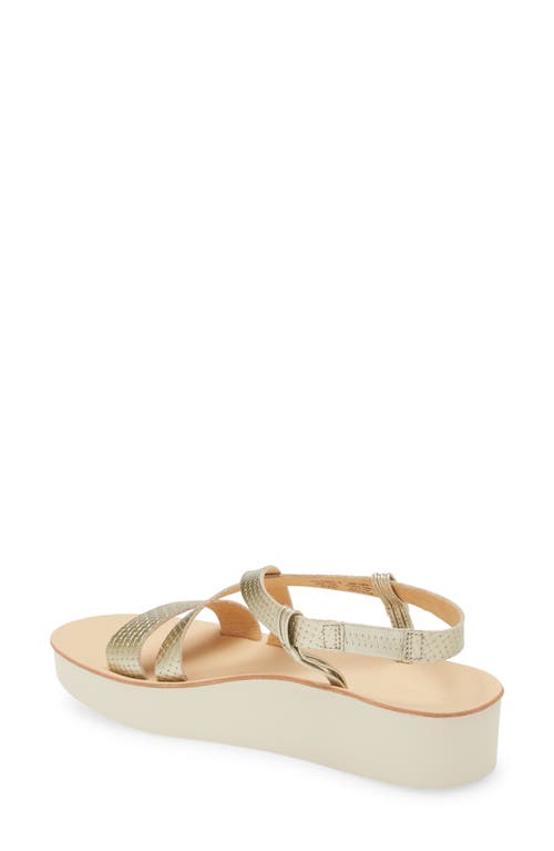 Shop Olukai Onohi Strappy Platform Sandal In Bubbly/white Sand