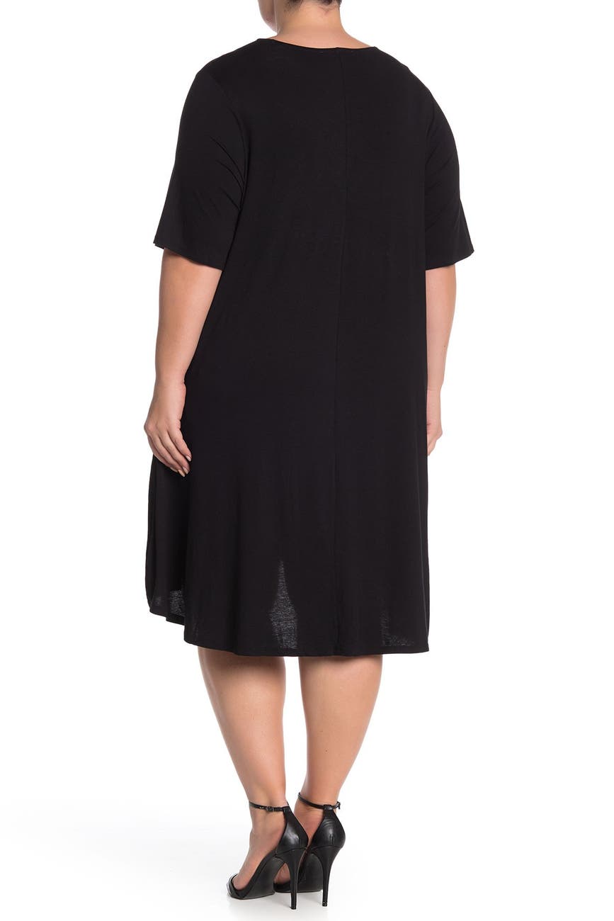 Philosophy Apparel Elbow Sleeve Knit Swing Dress