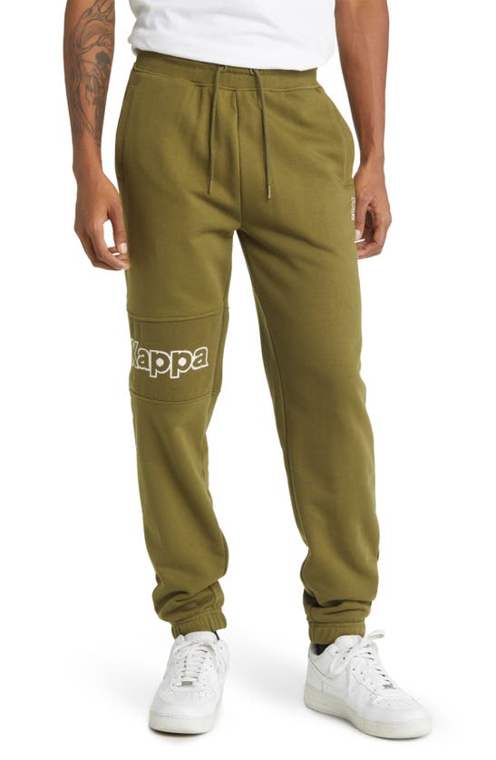 Kappa Arctplus Omini Logo French Terry Joggers In Green Olive