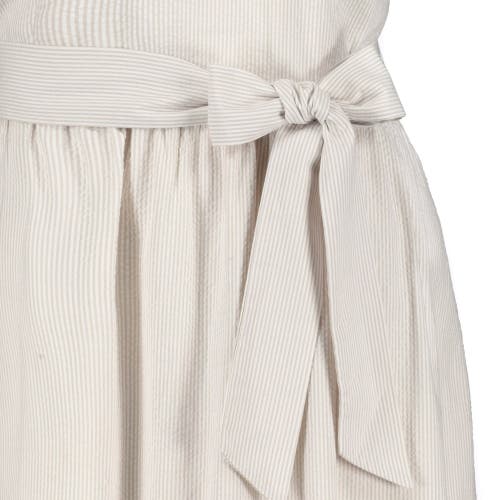 Hope & Henry Organic A-line Dress With Sash In Khaki