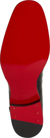 Christian Louboutin Men's Chambeliss Red Sole Leather Derby Shoes