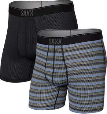 SAXX Quest Quick Dry 2-Pack Slim Fit Mesh Boxer Briefs