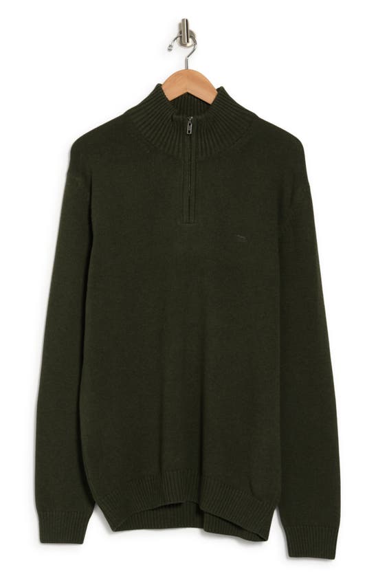 Rodd & Gunn Charlestown Quarter Zip Sweater In Forest