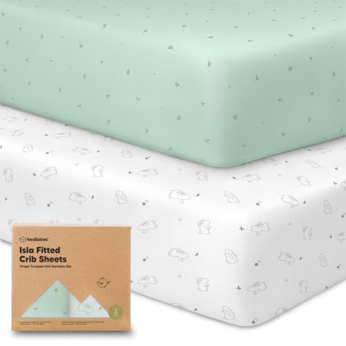 Shop Keababies Isla Fitted Crib Sheets In Bunnies