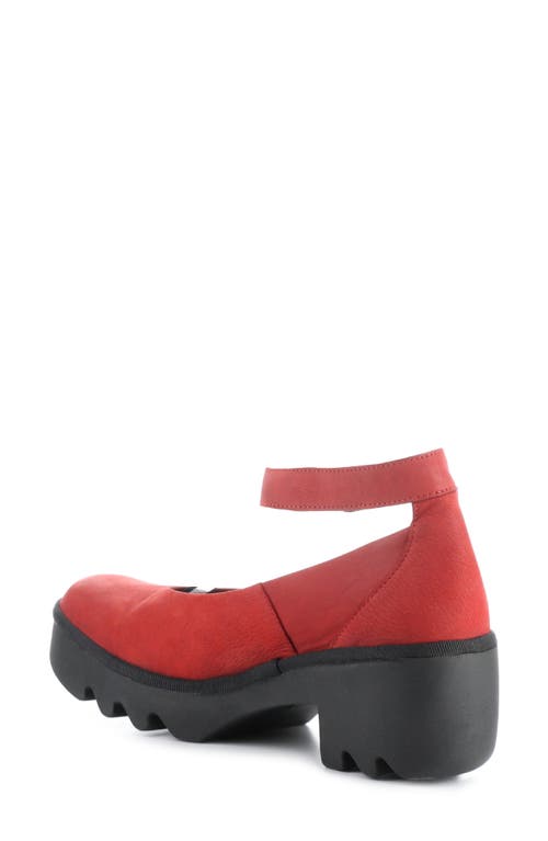 Shop Fly London Tiry Ankle Strap Pump In 006 Lipstick Red Cup