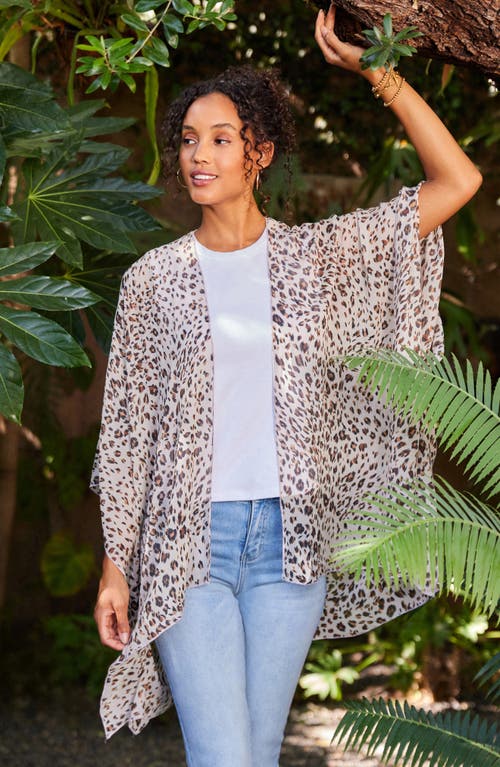 Shop Karen Kane Leopard Print Open Front Jacket