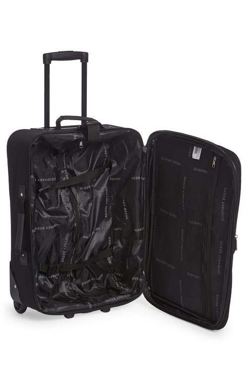 Shop Geoffrey Beene Carnegie 3-piece Wheeled Luggage Set In Black W/grey