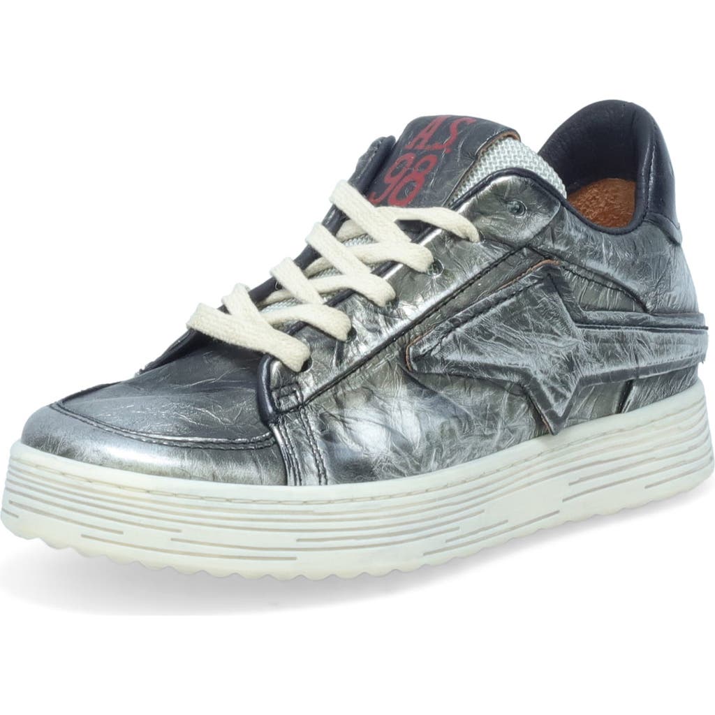 As98 A.s.98 Allen Platform Sneaker In Antique Silver