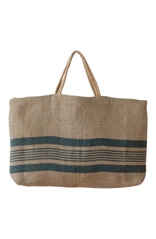 Will And Atlas Will & Atlas Chelsea Wide Market Shopper Jute Tote In Natural/grey