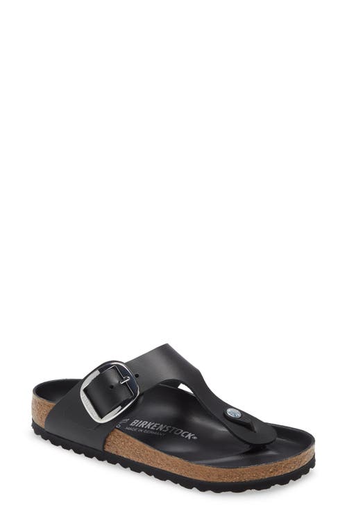 Birkenstock Gizeh Big Buckle High Shine Sandals In High Shine Black