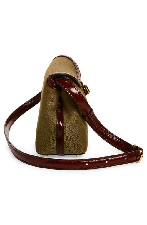 Totême Toteme T-lock Canvas Top Handle Bag In Khaki Green